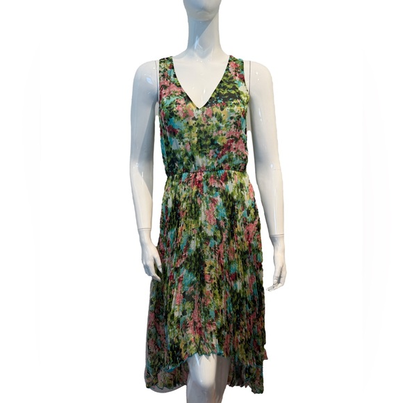 Lavender Brown Dresses & Skirts - NWOT Lavender Brown Watercolor Floral Asymmetrical Sundress S | Garden Chic